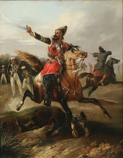 Circassian на лошади by Тадеуш Бродовский, 1841 — digital art print download