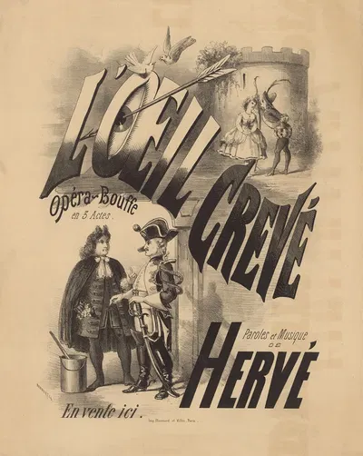 L'Oeil crevé. Opéra-bouffe en 3 actes by Antoine Barbizet, 1867 — digital art print download