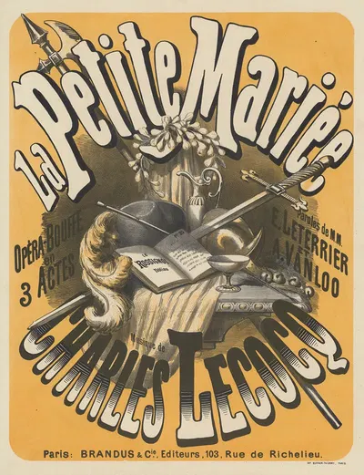 Théâtre de la Renaissance. La petite mariée. Opéra-bouffe en 3 actes by Antoine Barbizet, 1876 — digital art print download