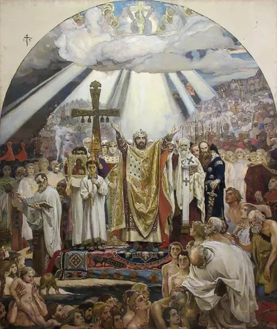 Baptism of Russia by Viktor Mikhailovich Vasnetsov, 1890 — digital art print download