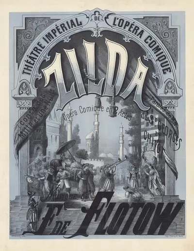 Théâtre Imperial de l'Opéra-Comique. Zilda. Opéra-comique en deux actes by Antoine Barbizet, 1866 — digital art print…