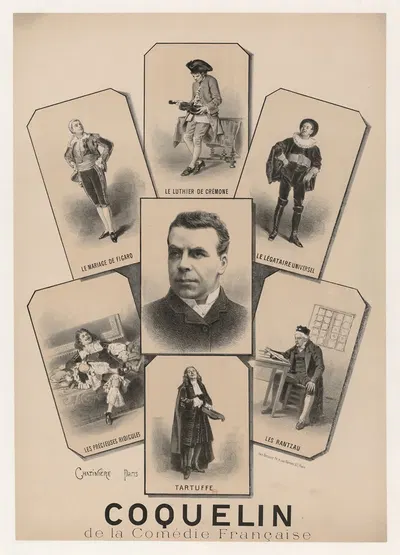 Coquelin de la Comédie Française by Antonin-Marie Chatinière, 1888 — digital art print download