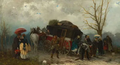 Дорожно-транспортное происшествие by Альфред фон Вирус-Ковальский, 1873 — digital art print download