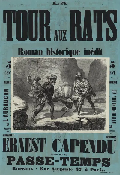 La Tour aux rats, roman historique inédit par Ernest Capendu by Auguste Belin, 1863 — digital art print download