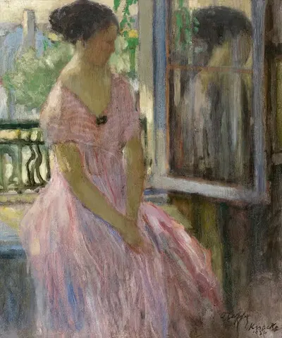Женщина у окна by Огюст Олефф, 1924 — digital art print download