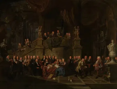 Прием Яна Карела де Кордеса в Гильдии by Бальтазар Ван Ден Босше, 1711 — digital art print download