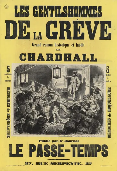 Les Gentilhommes de la grève, grand roman historique et inédit par Chardhall by Auguste Belin, 1865 — digital art print…