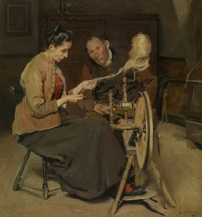 Пряха by Шарль Мертенс, 1889 — digital art print download