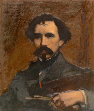 Художник Иосиф Лийз by Шарль Верлат, 1866 — digital art print download