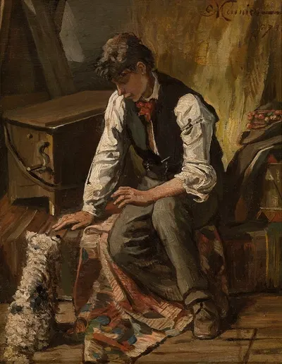 Органист by Константин Менье, 1873 — digital art print download