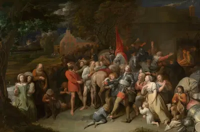 Грабящие солдаты by Давид Рикаерт III, 1655-1660 — digital art print download