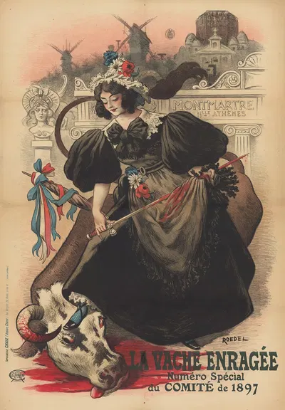La Vache enragée, numéro spécial du comité de 1897 by Огюст Рёдель, 1897 — digital art print download