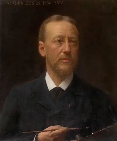 Художник Альфред Эльзен by Эдуар Де Янс, 1915 — digital art print download