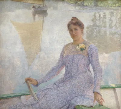 Портрет Анны де Верт by Эмиль Клаус, 1899 — digital art print download