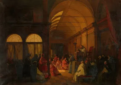 Перед Конклавом by Франсуа-Мариус Гране, 1833 — digital art print download