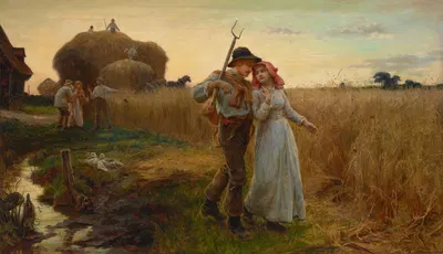 The Favoured Swain by Frederick Morgan, 1887 — digital art print download
