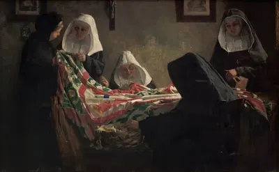 Ремонт флага Эдегема by Жорж Науэлартс, 1902 — digital art print download