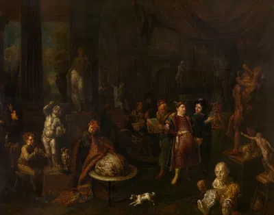 Мастерская скульпторов by Жерар Томас, 1700-1710 — digital art print download