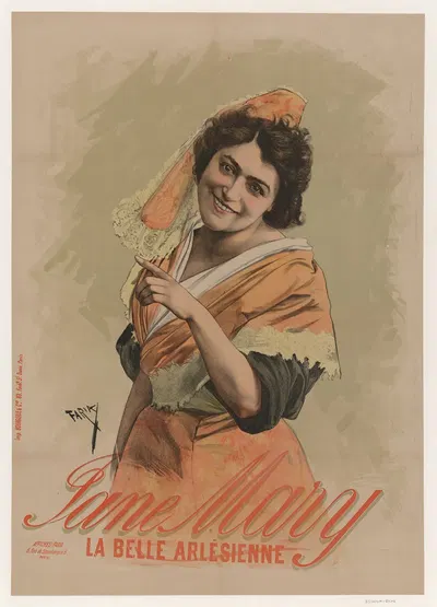 Jane Mary, la belle arlésienne by Cândido de Faria, 1880 — digital art print download