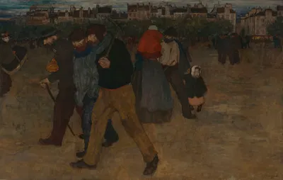 Возвращение с работы на закате by Анри Эвенепуль, 1896 — digital art print download