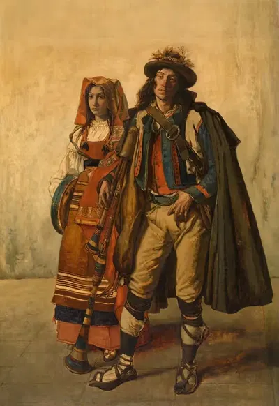 Пифферари by Ян Август Хендрик Лейс, 1856 — digital art print download