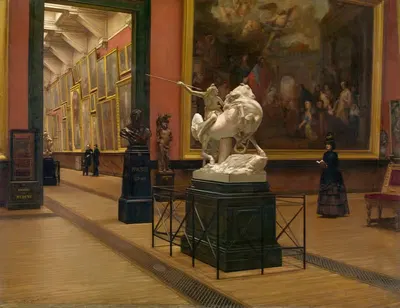 Interior of the Academy Museum by Henri Van Dyck, 1886 — digital art print download
