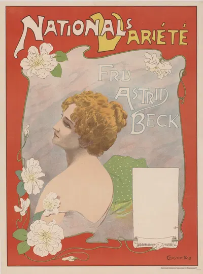 National's Variété – Fru Astrid Beck by Carsten Raun, 1897 — digital art print download