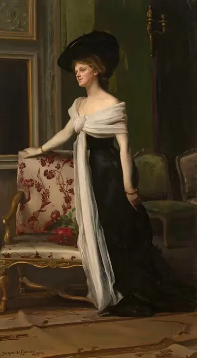 Nanette de Spoelberch, Madame Louis de Baillet-Latour by Jacques de Lalaing, 1902 — digital art print download