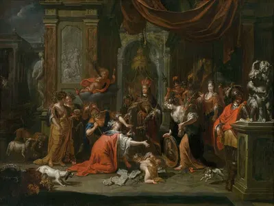 The City of Antwerp Honours the Austrian Dynasty by Jacques Ignatius de Roore, 1716 — digital art print download
