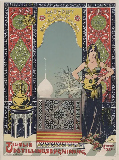 Tivolis. Labyrint by Carsten Raun, 1898 — digital art print download