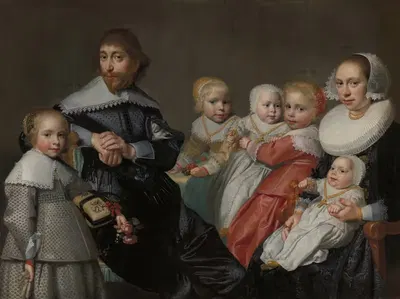 Doctor Cornelis van der Heijde and Ariaentgen Ariens de Buijser with their Children by Jan Daemen Cool — digital art print…