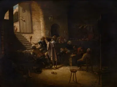 'Антверпенские оружия', сцена в таверне by Йос ван Крейсбек, 1635-1639 — digital art print download