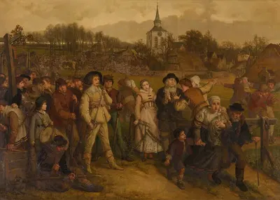Враг приближается by Иосиф Лиз, 1857 — digital art print download