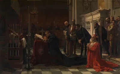 Philip II of Spain Honours Don John of Austria by Karel Ooms, 1873 — digital art print download
