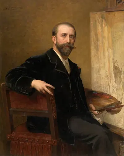 Self Portrait by Karel Ooms, 1896 — digital art print download