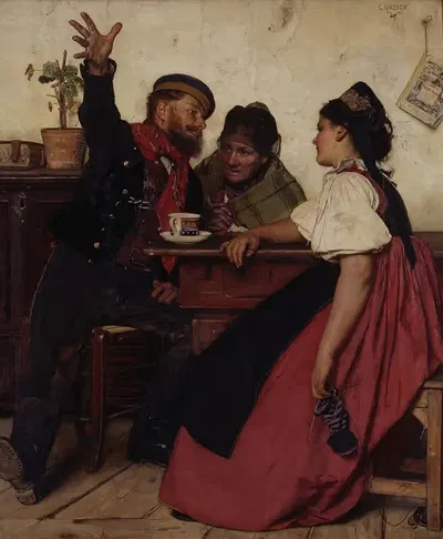 The story of a reservist by Karl Gussow, 1875 — digital art print download