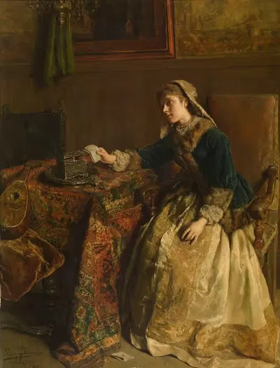 Утерянный в раздумьях by Леон Брунин, 1891 — digital art print download