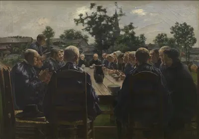 Похоронный обед by Леон Фредерик, 1886 — digital art print download