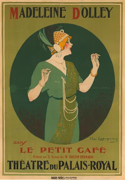Madeleine Dolley dans le Petit Café by Даниэль де Лоскес, 1911 — digital art print download