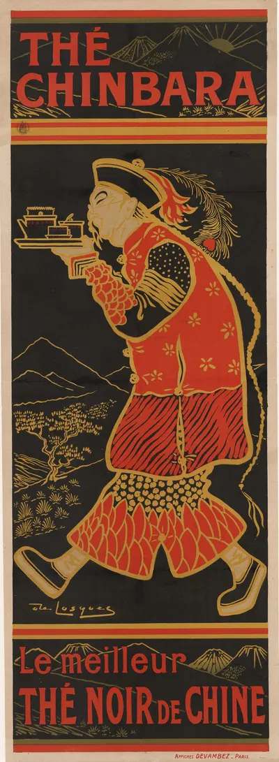 Thé Chinbara le meilleur thé noir de Chine by Daniel de Losques, 1900 — digital art print download