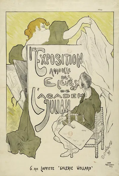 1ère exposition annuelle des élèves de l'Académie Julian. Galerie Vollard by Давид Осипович Видхоф, 1897 — digital art…