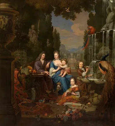 Художник и его семья by Михиел Ван Муссхер, 1689 — digital art print download