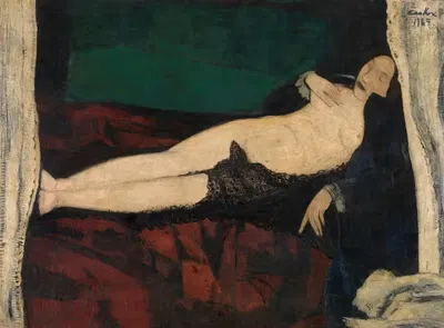 Лежащая обнаженная by Филибер Кок, 1927 — digital art print download