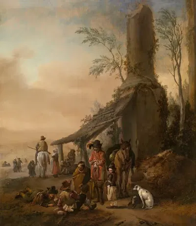 Horseman's Stop 2 by Philips Wouwerman — digital art print download
