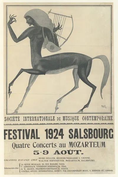 Festival 1924 Salsbourg sic. Société internationale de musique contemporaine by Эдмунд Дюлак, 1924 — digital art print…