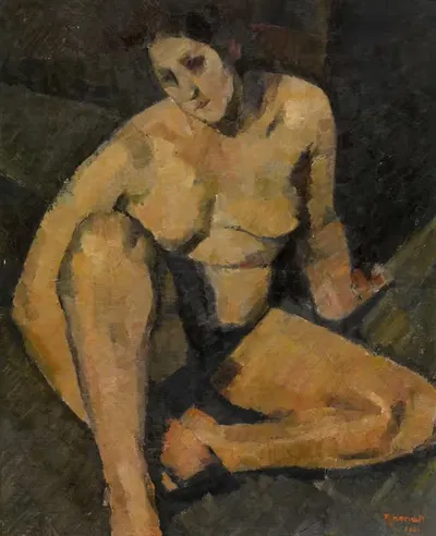 Сидящая обнаженная by Рама, 1921 — digital art print download