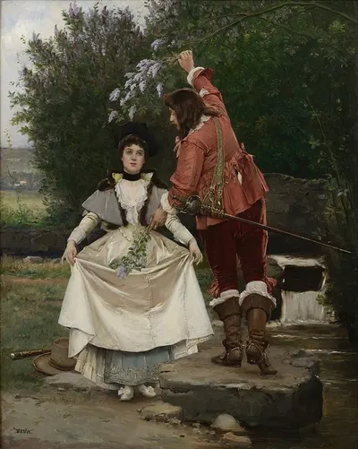 Чешский; Весна (У ручья) by Вацлав Броужик, 1899 — digital art print download