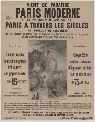 Vient de paraitre, Paris moderne, suite et continuation de Paris à travers les siècles by Edward Ancourt, 1891 — digital…