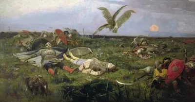 After Igor Svyatoslavich's fighting with the Cumans by Viktor Mikhailovich Vasnetsov, 1880 — digital art print download