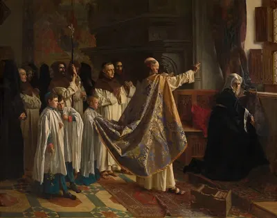 Экзорцизм Жоанны Кастильской by Виллем Гитс, 1876 — digital art print download